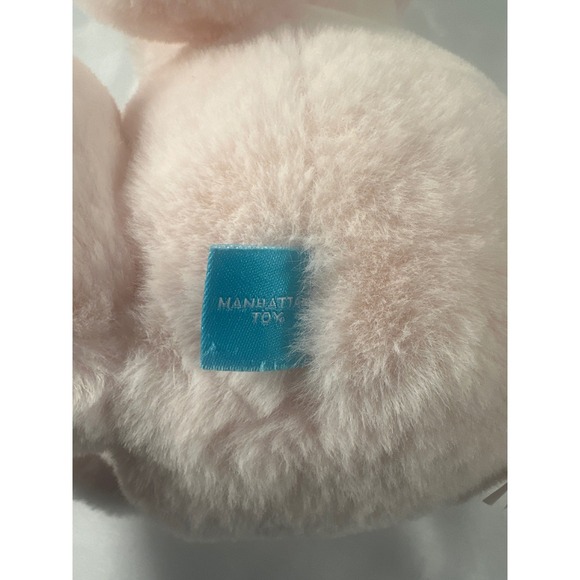 Manhattan Toy Luxe Bunny Pink Plush Stuffed Animal Floppy Ear Rabbit 10 inch - Picture 3 of 3